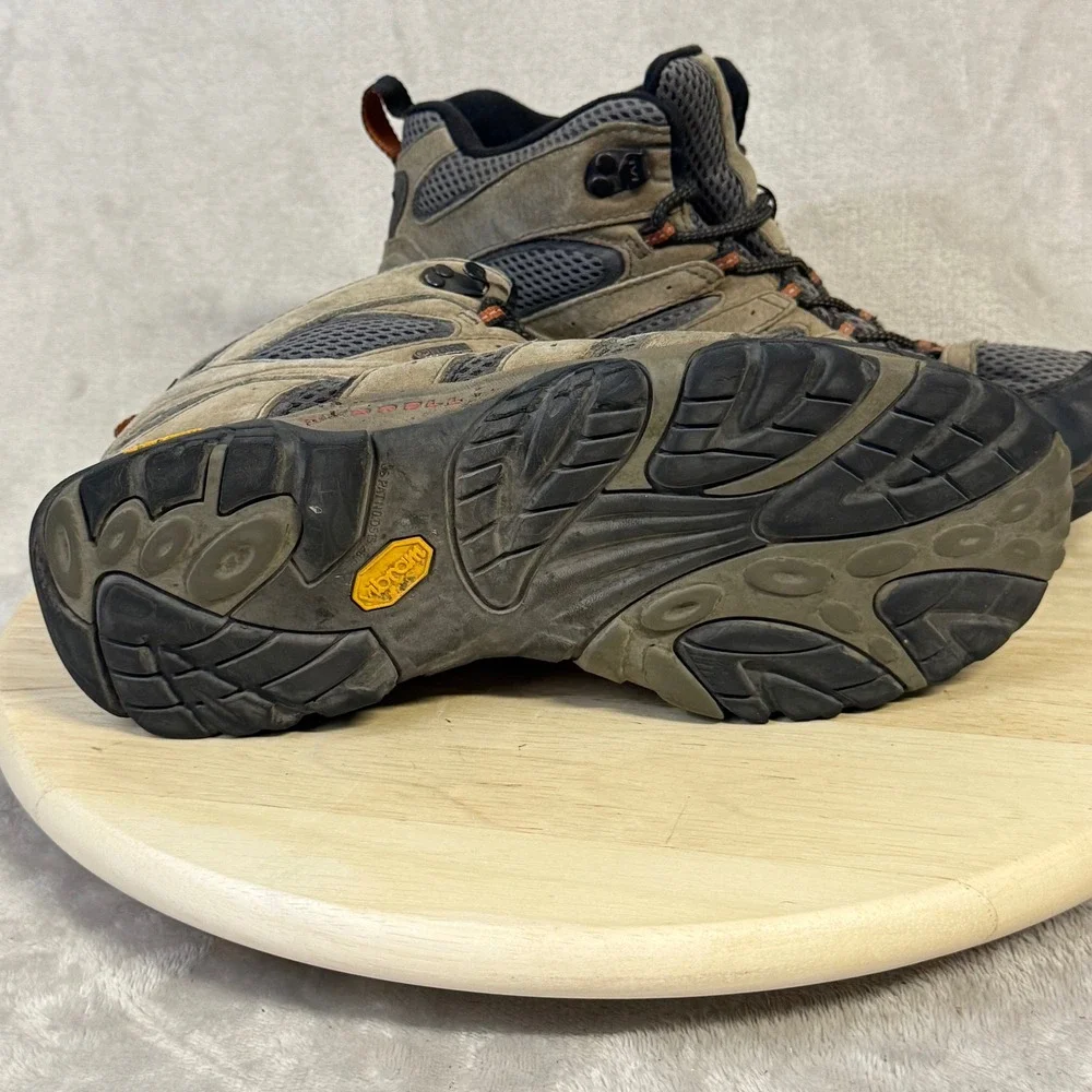 Merrell Moab 2 Mid Waterproof Hiking Boots Mens 10 Earth Brown J06053 Vibram